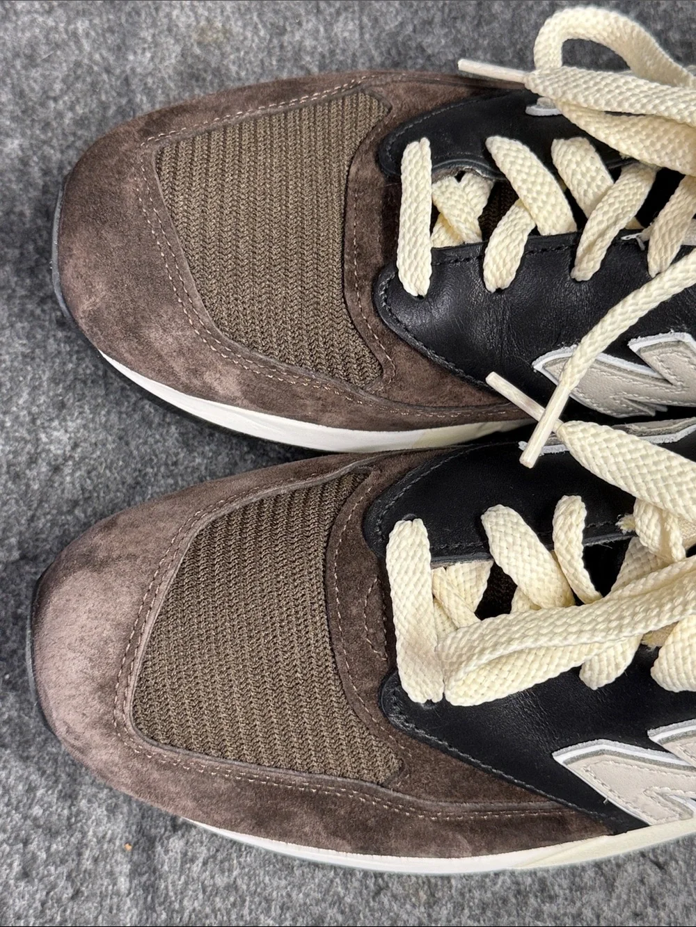 New Balance 998 Men's Brown & Cream Classic Suede Athletic Sneakers